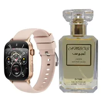 Kit Smartwatch G-Tide S6 Pro Perfume Collection - Bluetooth - Pulseiras Extra - Dourado + Perfume Ambos - Eau de Parfum - Unissex - 30ML