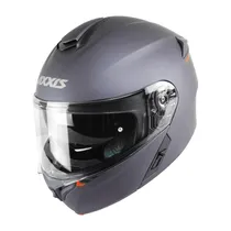 Capacete Axxis Storm s SV Solid A2 - Articulado - Tamanho L - com Óculos Interno - Titanium Mate
