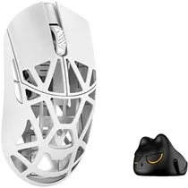 Mouse Gamer Wlmouse Beast X Mini Pro Magnesium Omron Opticals Solid Side Dongle 8K Sem Fio - Milky Branco