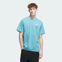 Remera Adidas Skate Triple Trifolio Celeste
