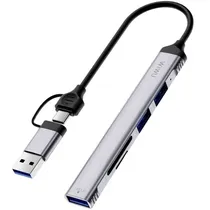 Hub Wiwu Zolo WI-HB003 5 En 1 USB-A/USB-C - Grey