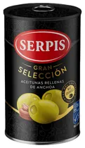 Azeitonas Serpis Gran Selecion Recheada com Pasta de Anchova Lat 300G