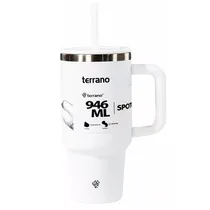 Copo Térmico Terrano Spotie Cup de 946ML com Canudo - Branco