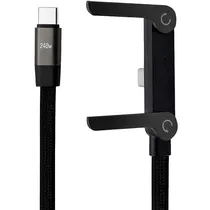 Cabo USB-C para USB-C Mtek MC-18CCMFS 240 W - Preto 1,8 Metros