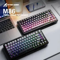 Teclado Mecanico Wireless Attack Shark M86 RGB/ 75%/ Tri-Mode/ SW(Linear)/ Blackberry