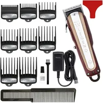 Cortador de Cabelo Wahl Star Legend 08594-008 com Corte Ajustável 0.7-1.7 MM / Recarregável / Pentes Guia / Bivolt - Marrom