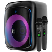 Speaker Klip Xtreme Boomblaster Pro KLS-655-2M- Bluetooth - 120W - com 2X Microfones - À Prova D'Água - Preto