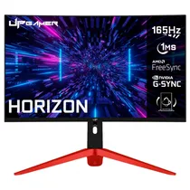 Monitor Gamer Up Gamer Horizon, 32", Full HD, Tela Curvo RGB, 165HZ, 1MS, HDMI, DP, Freesync, HZ32VA165BK, Ajuste Altura, Pivo(Rotacao), Preto