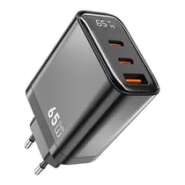Carregador Wiwu WI-GO12 Firefly USB-A/USB-C 65W - Preto