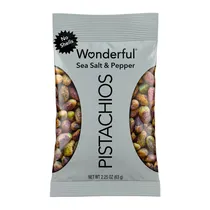 Pistache Wonderful Sem Casca Sal Marinho e Pimenta Pacote 63G