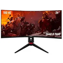 Monitor Gamer Teros TE-3412G 34" Uwqhd Curvo Va 180HZ / 1MS - Preto