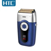 Barbeador Elétrico Masculino HTC GT-667 Lâmina Dupla – Recarregável USB IPX7