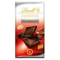 Chocolate Lindt Zartbitter Sin Adición de Azúcar 55% Cacao 100G 696695*