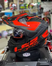 LS2 Casco MX-701F Explorer Alter Matt Black/Fluor Orange