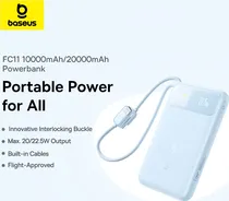 Cargador Portatil Baseus Enerfill FC11 22.5W 20.000MAH USB-A+USB-C+Cable Beige E0027S05