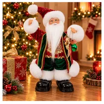 Enfeite de Natal Papai Noel com Luz e Som