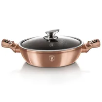 Panela Berlinger Haus Antiaderente com Tampa 28CM Ouro Rosa