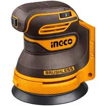 Lixadeira Rotativa Sem Fio Ingco CROSLI20021 - 13000RPM - 220V 50/60HZ - Marrom e Laranja