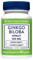 The Vitamin Shoppe Ginkgo Biloba 120MG (60 Vegetable Capsules)