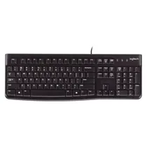 Teclado Logitech K120 920-002478 USB Inglês - Preto