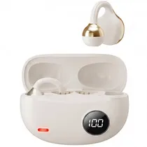 Fone de Ouvido Sem Fio Hye H2PRO - Bege/Dourado