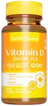 Earth's Creation Vitamin D Super Strength 5000 Iu (100 Softgels)
