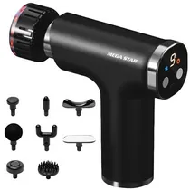 Massageador Muscular Megastar FMA14 com 9 Cabeças Recarregável - Preto