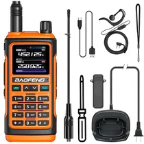 Walkie Talkie Baofeng BF-17L Amateur 999 Canais Laranja
