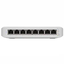 Hub Switch Unifi Ubnt USW-LITE-8-Poe-BR 8 Portas / Gigabit / 52W - Branco
