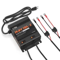Carregador de Bateria Litime Banco Duplo 12V 10A WP-Y