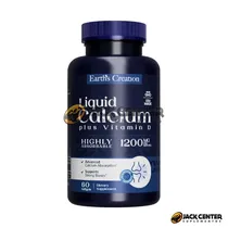 Cálcio 1200MG + Vitamina D3 Earth's Creation 60 Softgels