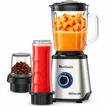 Liquidificador Molimix Multiblend MLPB-600 3 Em 1 600 Watts 1.5 Litros 2 Velocidades + Pulsar 220V ~ 50/60 HZ - Preto/Prata