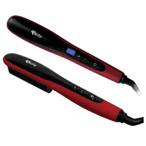 Escova Elétrica Alisadora 4LIFE Flowease FL1850R / 45W / 230º / Bivolt - Vermelho/ Preto