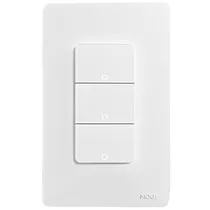 Interruptor Inteligente Moes Zigbee ZS-B-US3-N-WH-MS Touch 3 Em 1 - Branco