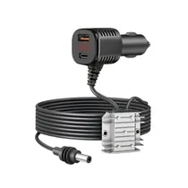 Cable para Starlink Mini p/ Auto 10-28V USB/ USB-C c/ Elevador/ Vedacao 105W/ 30V 2MTS 3EN1