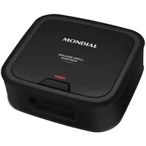 Sanduicheira e Grill Mondial Square Control SQ-02-FB 3 Em 1 800 Watts 127V ~ 60HZ - Preto