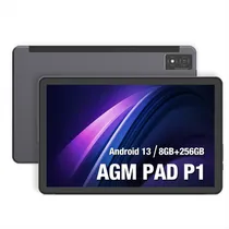 Tablet Agm Mobile Pad P1 / 8GB / 256GB / 4G Lte / Dual Sim / 10.36" / Bluetooth / 7000MAH / 5MP + 8MP / Android 13 - Preto