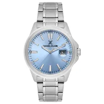 Relogio Analógico Masculino Daniel Klein DK.1.14332-4 Premium Gents / Pulseira de Aço Inoxidável - Prata/Azul