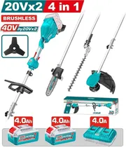 Kit de Ferramentas de Jardinagem 4 Em 1 Total TSTLI2040386 (X2 Baterías 4.0AH)