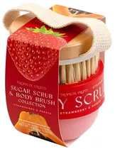 Esfoliante Corporal Tropical Fruits Strawberry & Papaya + Escova - 150G