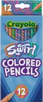 Lápis de Cor Crayola Swirl Colored Pencils 68-7510 (12 Unidades)