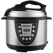 Panela de Pressão Elétrica Itatiaia PPMID1002 900 Watts 5 Litros 127V ~ 60HZ - Prata/Preta