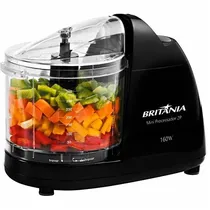 Mini Processador de Alimentos Britânia 2P 360 ML 220V ~ 50/60 HZ - Preto
