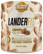 Pasta de Amendoim Landerfit Cookies & Cream 600G | com Whey