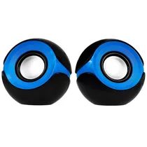 Caixas de Som Argom Orbit para PC - Preto/Azul