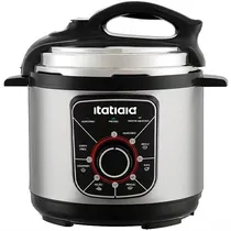 Panela de Pressão Elétrica Itatiaia PPESS1003 900 Watts 5 Litros 127V ~ 60HZ - Prata/Preta