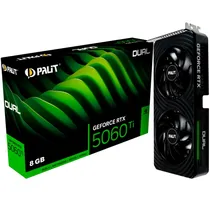 Placa de Vídeo Palit Geforce RTX5060TI Dual, 8GB GDDR7, 128BITS, 1X HDMI 3X Displayport NE7506T019P1-GB2062D GDDR7