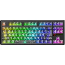 Teclado Gamer Attack Shark X87 Ultra 80% Mecânico RGB Sem Fio - Forged Carbon