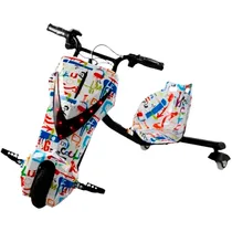 Moto Triciclo Eletrico Interbras 8.0 / 8" / com Bluetooth / 36V - 3.0AH / 350W - Branco Grafitti N2