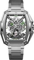 Relogio Masculino Ciga Design Z041-TT01-1T Skeleton Automatic Watch Edge-Hunter Silver